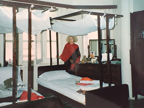 Photo of the hotel bedroom in 1991.